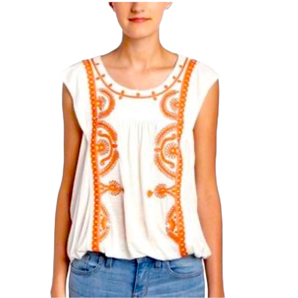 Free People Dos Segundo Embroidered Top size Medium